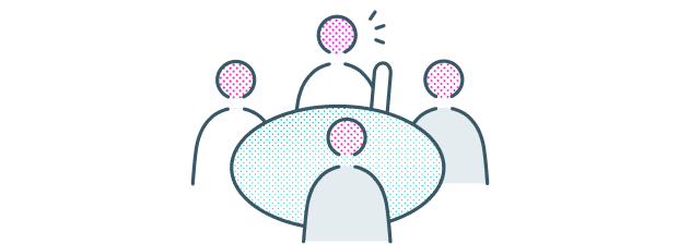 会議する様子